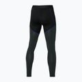 Men's running leggings Mizuno Merino WoolLong black/surf blue 2