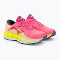 Women's running shoes Mizuno Wave Sky 7 highvpink/ombre blue/bolt2neon 5