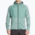 Men's Mizuno Warmalite Hybrid FZ mineral blue/black running jacket