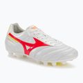 Men's Mizuno Morelia II Elite MD football boots white/flery coral2/bolt2