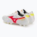 Men's Mizuno Morelia II Elite MD football boots white/flery coral2/bolt2 3