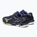 Men's volleyball shoes Mizuno Wave Voltage evening blue / tech green / lolite 4