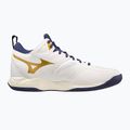 Volleyball shoes Mizuno Wave Dimension Mid white/blue ribbon/mp gold 9