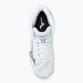 Women's volleyball shoes Mizuno Wave Voltage Mid white/glacial ridge/patina green 5