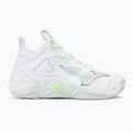 Women's volleyball shoes Mizuno Wave Momentum 3 Mid white/glacial/pantinagreen 2