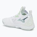Women's volleyball shoes Mizuno Wave Momentum 3 Mid white/glacial/pantinagreen 3