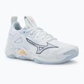 Women's volleyball shoes Mizuno Wave Momentum 3 white/ navy peony/ peach parfait