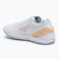 Women's handball shoes Mizuno Wave Stealth Neo white/navy peony/peach parfait 3