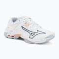 Women's volleyball shoes Mizuno Wave Lightning Z8 white/navy peony/peach parfait