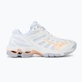 Women's volleyball shoes Mizuno Wave Voltage white/peach parfait/halogen blue 2