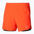 Men's Mizuno Core 5.5 2in1 nasturtium running shorts 3