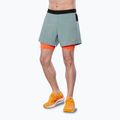 Men's Mizuno ER 5.5 2in1 lead/nasturtium running shorts