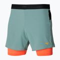 Men's Mizuno ER 5.5 2in1 lead/nasturtium running shorts 3