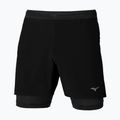 Men's Mizuno ER 5.5" 2IN1 running shorts black