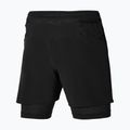Men's Mizuno ER 5.5" 2IN1 running shorts black 2