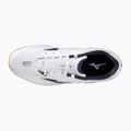 Mizuno Wave Drive 9 tennis shoes white/dress blues/gold 5