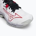 Mizuno Wave Lightning Z8 Mid white/salsa/black volleyball shoes 7
