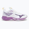 Women's volleyball shoes Mizuno Wave Dimension white/patrician purple/quince 2