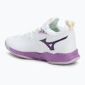 Women's volleyball shoes Mizuno Wave Dimension white/patrician purple/quince 3