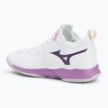 Women's volleyball shoes Mizuno Wave Dimension Mid white/patrician purple/quince 3