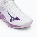 Women's volleyball shoes Mizuno Wave Dimension Mid white/patrician purple/quince 7