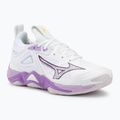 Women's volleyball shoes Mizuno Wave Momentum 3 white/patrician purple/quince