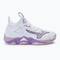 Women's volleyball shoes Mizuno Wave Momentum 3 Mid white/patrician purple/quince 2