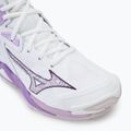 Women's volleyball shoes Mizuno Wave Momentum 3 Mid white/patrician purple/quince 7