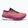 Women's running shoes Mizuno Wave Skyrise 5 mineral red/white sand/violet quartz 2