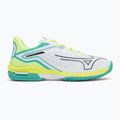 Women's tennis shoes Mizuno Wave Exceed Tour 6 CC W white/black/mizuno neo lime 2