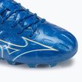 Men's football boots Mizuno α Elite FG white/laser blue/gold 7