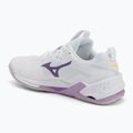 Mizuno Wav Stealth Neo 2 handball shoe white / navy peony / peach parfait 3