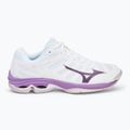 Women's volleyball shoes Mizuno Wave Voltage 2 white/patrician purple/quince 2