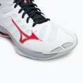 Men's volleyball shoes Mizuno Wave Voltage 2 Mid white/salsa/black 7