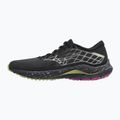 Men's running shoes Mizuno Wave Inspire 20 black/silver/sunny lime 8