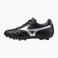 Children's football boots Mizuno Morelia II Club AG black/galaxy silver/dark shadow