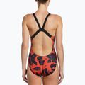 Women's one-piece swimsuit Nike Multiple Print Fastback orange NESSC050-631 7