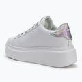 KARL LAGERFELD women's shoes Anakapri Signia white leather w/silver 3
