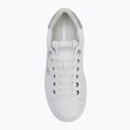 KARL LAGERFELD women's shoes Anakapri Signia white leather w/silver 5