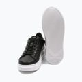 KARL LAGERFELD women's shoes Kapri Maison black leather w/silver 10