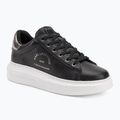 KARL LAGERFELD women's shoes Kapri Maison black leather w/silver