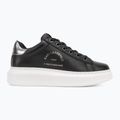 KARL LAGERFELD women's shoes Kapri Maison black leather w/silver 2