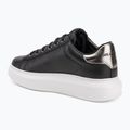 KARL LAGERFELD women's shoes Kapri Maison black leather w/silver 3
