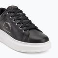 KARL LAGERFELD women's shoes Kapri Maison black leather w/silver 7