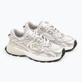 KARL LAGERFELD women's shoes Orion Sidetrim white leather/textile w/silver 2