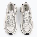 KARL LAGERFELD women's shoes Orion Sidetrim white leather/textile w/silver 4