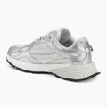 KARL LAGERFELD women's shoes Orion Sidetrim white leather/textile w/silver 3