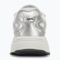 KARL LAGERFELD women's shoes Orion Sidetrim white leather/textile w/silver 6