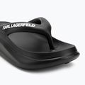 Women's KARL LAGERFELD Skoona II Hotel Thong black rubber flip flops 7