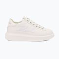 KARL LAGERFELD women's Kapri Cornelly Signia Stitch white leather/mono shoes